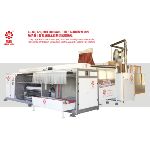 New High Speed Four-shafts Roll Changing Casting Film Machine